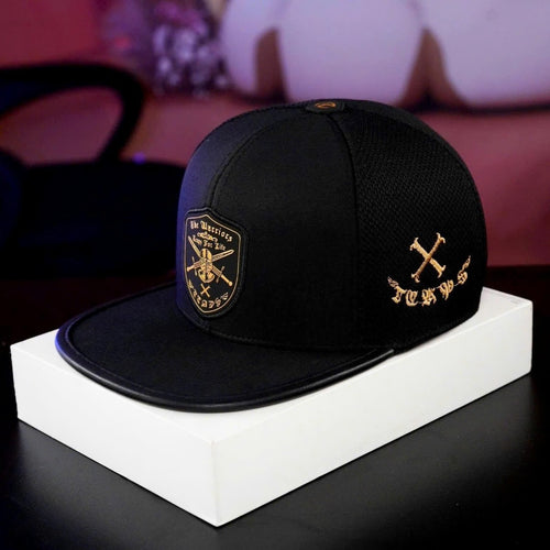 TCAPS Warrior Ponytail Cap – Unisex, Gold Accent, Cooling Cotton & Breathable Mesh, Size 55-57cm