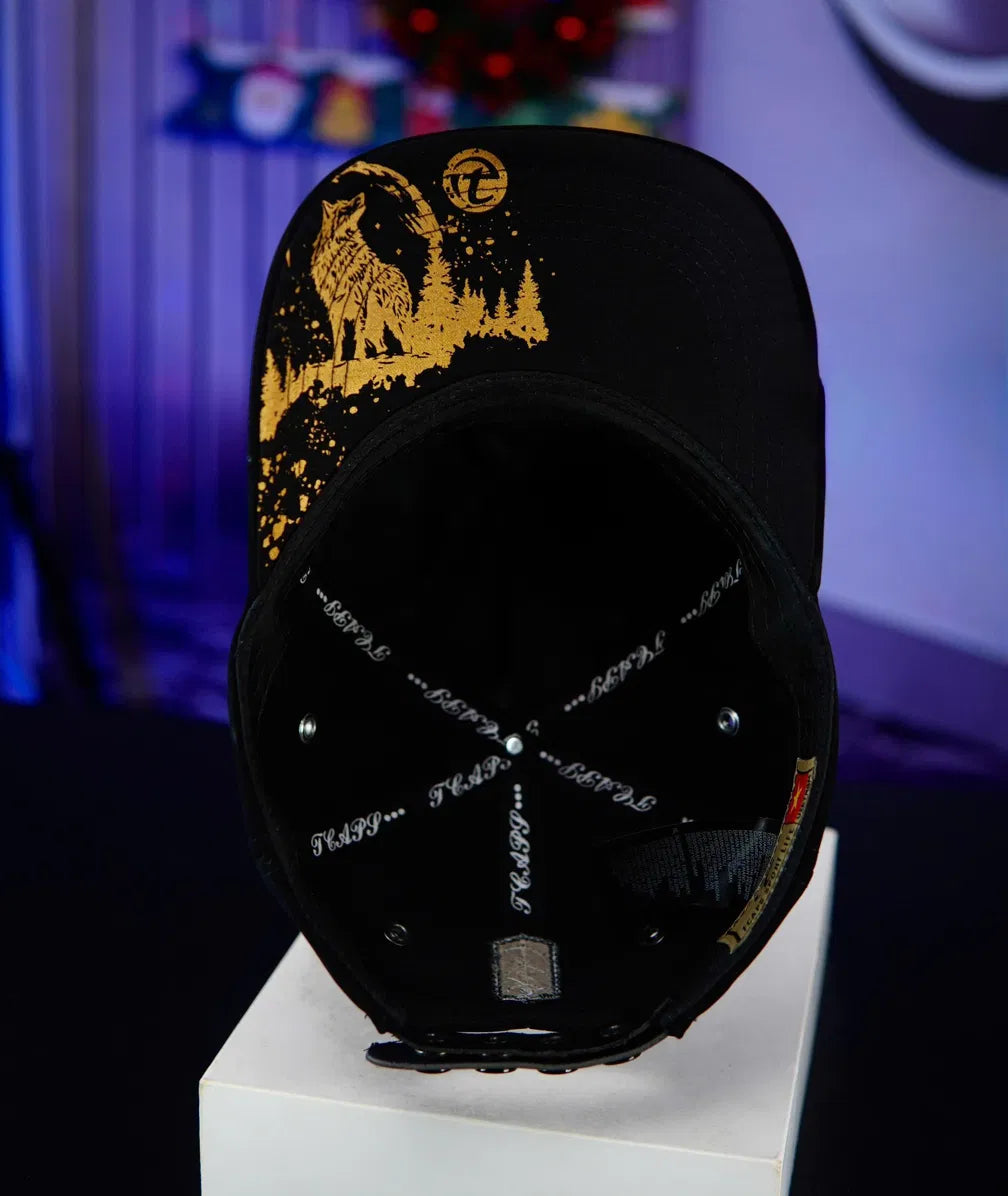 TCAPS Night Wolf Snapback – Unisex, Cold Cotton, Curved Mesh &amp; Snapback Styles